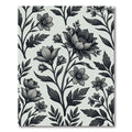 Monochromatic Floral Branches Continuous Arrangement Rug