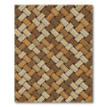Woven Earthy Brown Basketweave Texture Rug