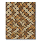 Woven Earthy Brown Basketweave Texture Rug