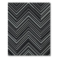 Monochrome Chevron Geometric Striped Rug