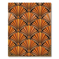 Art Deco Amber Fan Arrangement Rug