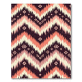 Geometric Coral and Cream Zigzag Rug