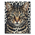 Majestic Feline Leopard Spotted Portrait Rug