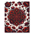 Crimson Floral Medallion Arrangement Rug