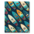 Tropical Surf Nautical Ocean Art Rug