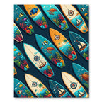 Tropical Surf Nautical Ocean Art Rug