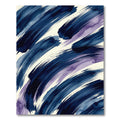 Deep Indigo Abstract Watercolor Strokes Rug