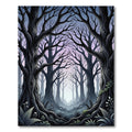 Eerie Enchanted Forest Silhouette Rug
