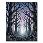 Eerie Enchanted Forest Silhouette Rug