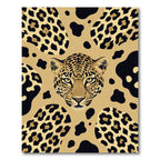 Exotic Leopard Head Animal Spot Rug