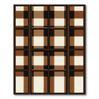 Brown Ivory Gingham Windows Rug
