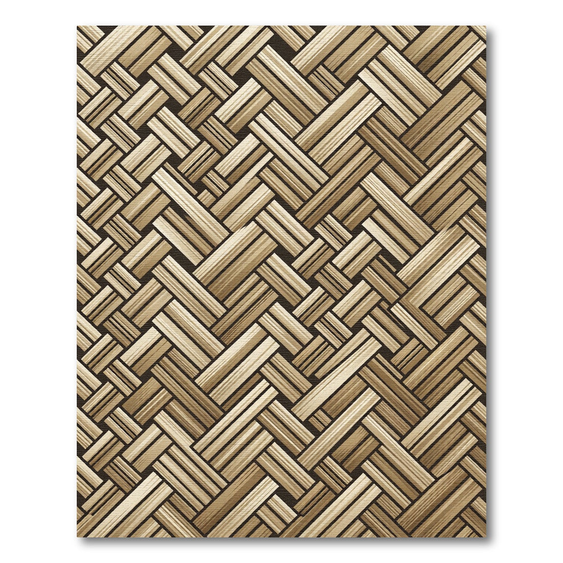 Neutral Woven Herringbone Texture Rug