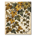 Autumnal Gold Ivy Foliage Art Rug