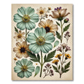Soft Pastel Botanical Cosmos Rug
