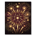 Golden Firework Burst Starburst Rug