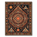 Geometric Aztec Sun Diamond Earth Rug