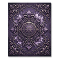 Ornate Plum Velvet Baroque Medallion Rug
