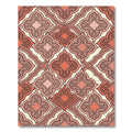 Red Coral Quatrefoil Arabesque Rug