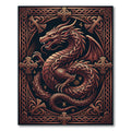 Celtic Bronze Dragon Knot Emblem Rug
