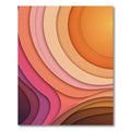 Abstract Sunset Gradient Curving Layers Rug