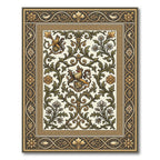 Ornate Heraldic Lion Garden Rug