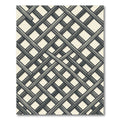 Rustic Gray Wood Lattice Diagonal Rug
