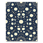 Midnight Navy Geometric Star Medallion Rug