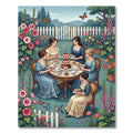 Whimsical Garden Tea Party Floral Rug