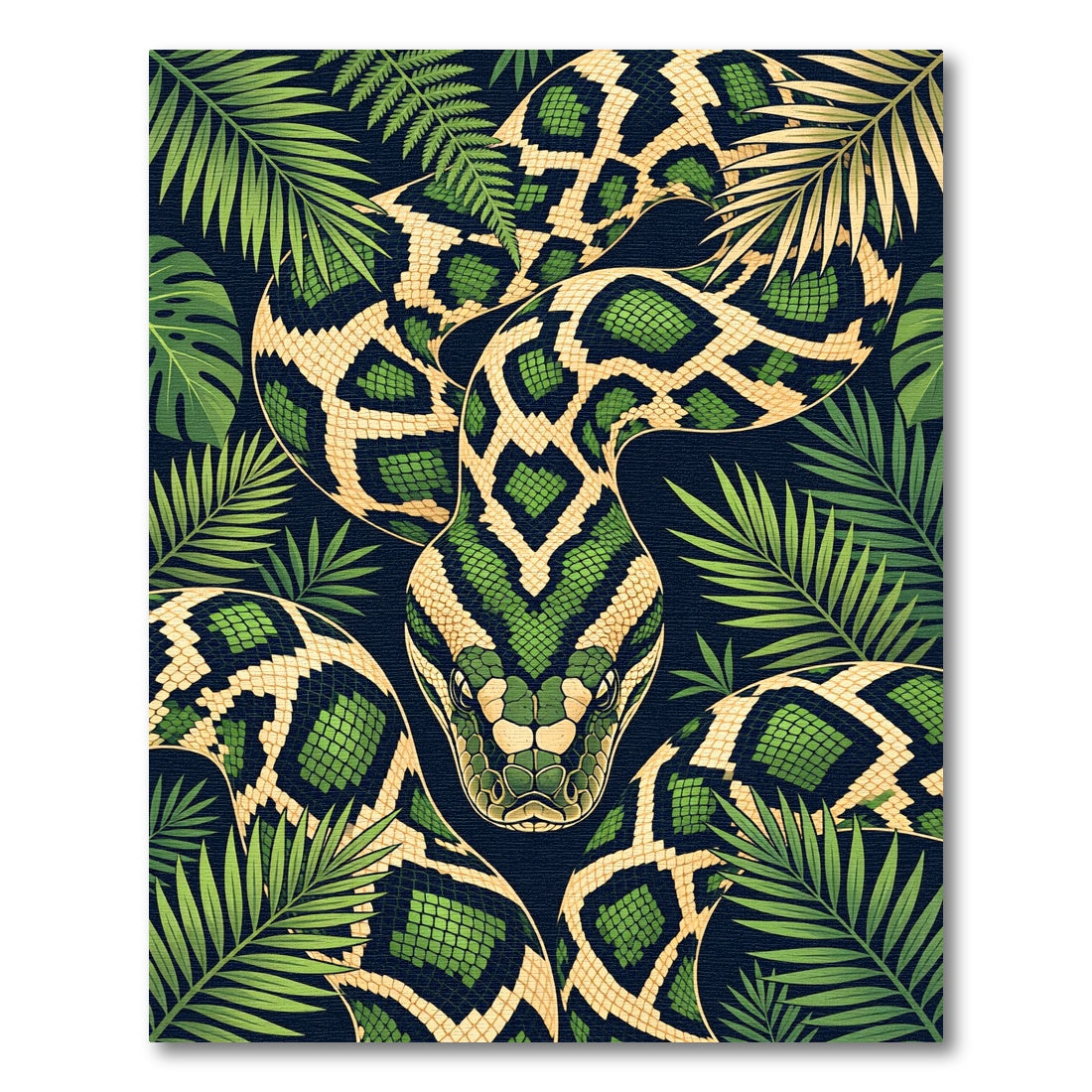 Emerald Python Jungle Serpent Rug