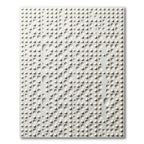 Minimalist Off White Sculptural Dot Grid Rug
