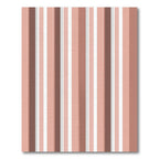 Soft Coral And Brown Stripe Rug