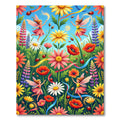 Whimsical Fairy Garden Floral Meadow Rug