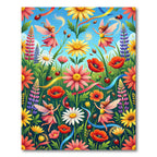 Whimsical Fairy Garden Floral Meadow Rug