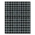 Black Gray Houndstooth Geometric Weave Rug