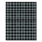 Black Gray Houndstooth Geometric Weave Rug