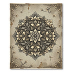 Vintage Floral Damask Medallion Rug