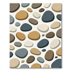 Modern Earthy Tone Pebble Stone Rug