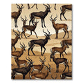 Earthy Serengeti Antelope Savanna Art Rug