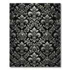 Ornate Silver Fleur-de-lis Crown Rug