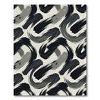 Monochromatic Brushstroke Swirl Rug
