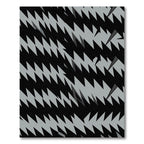 Monochrome Sharp Edge Geometric Zigzag Rug