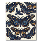 Celestial Navy Gold Butterfly Wings Rug
