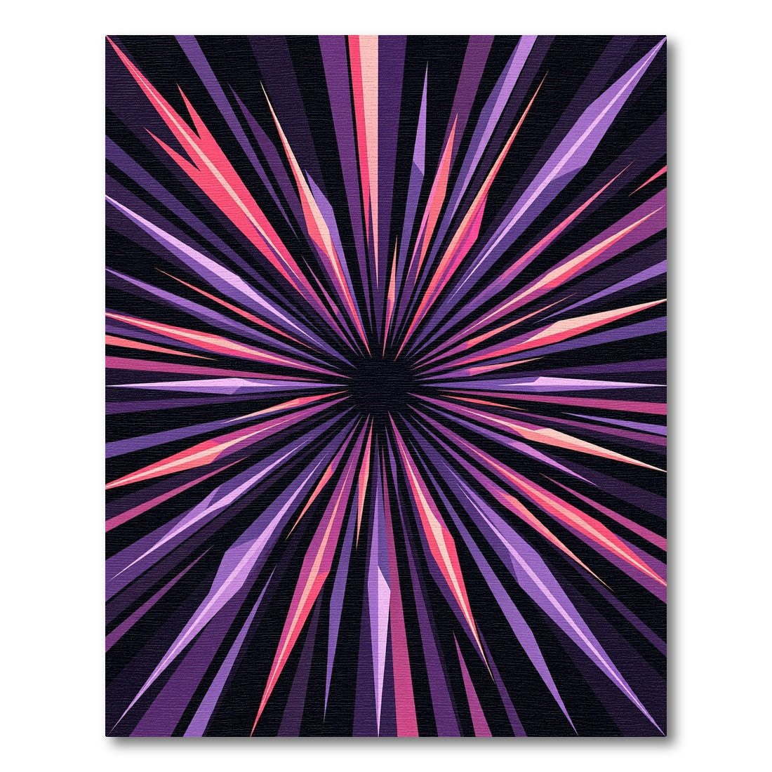 Vibrant Cosmic Purple Radiant Starburst Rug