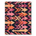 Vibrant Coral Chevron Arrow Geometric Rug