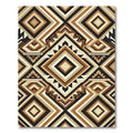 Earthy Geometric Diamond Tribal Art Rug