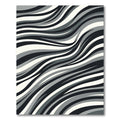 Monochromatic Wavy Stripe Abstraction Rug