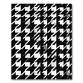 Bold Monochrome Geometric Houndstooth Graphic Rug