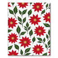 Vibrant Red Floral Leaf Medallion Rug