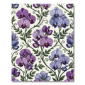 Elegant Violet Orchid Botanical Trellis Rug