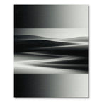 Minimalist Monochrome Abstract Wavy Horizon Rug